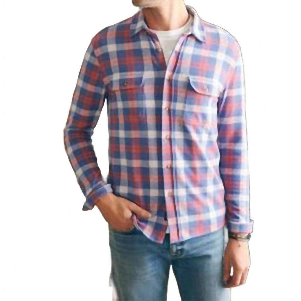 NEW FAHERTY legend sweater shirt in viewpoint rose plaid